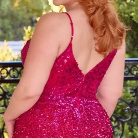 NEW LONG SLEEVELESS SHEATH STRETCH DRESS EMBROIDERED WITH SEQUINS & LACE CD840C